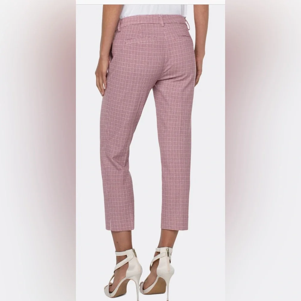 Liverpool Los Angeles | Sweet Berry Mini Box Plaid Dress Pants - Picture 2 of 8